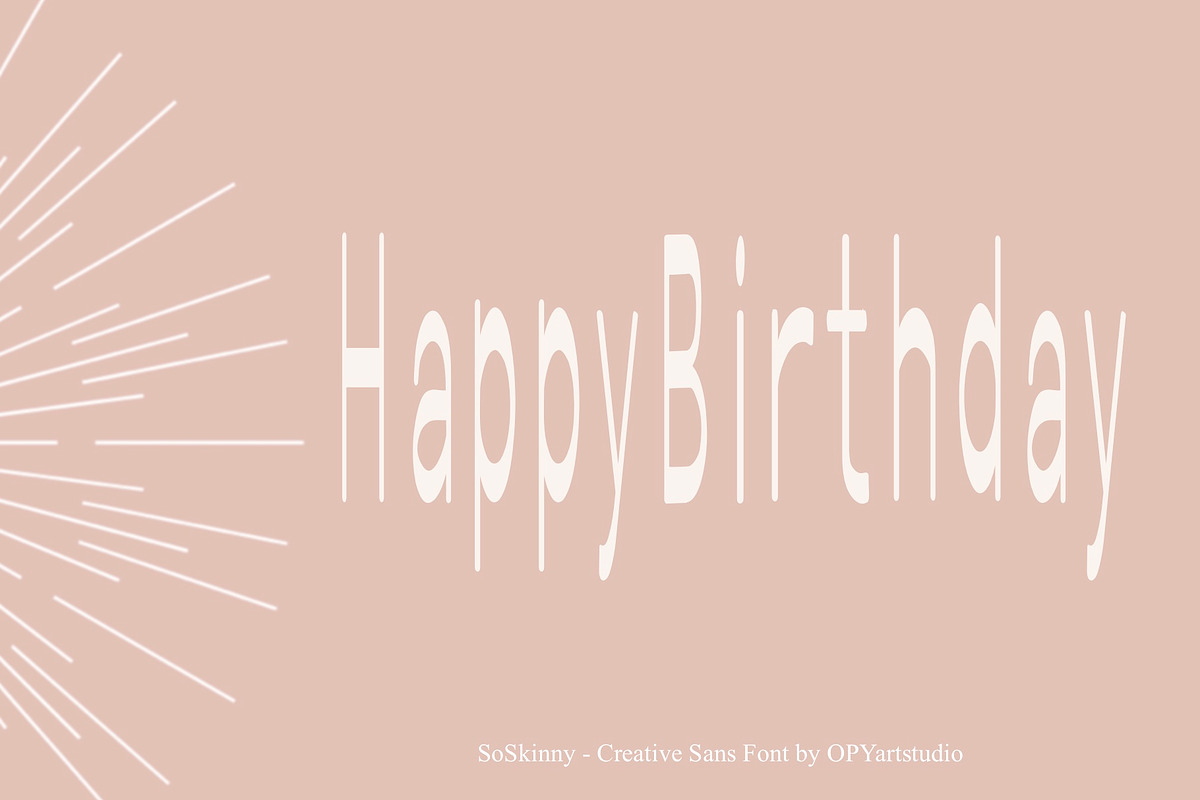 SoSkinny - Condensed Sans Font, a Font by OPY ArtStudio (Photo 3 of 5)