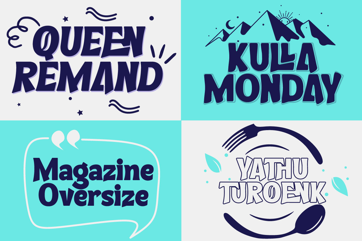 Thellwoenk - Quirky Display Font, a Sans Serif Font by twinstd (Photo 6 of 10)