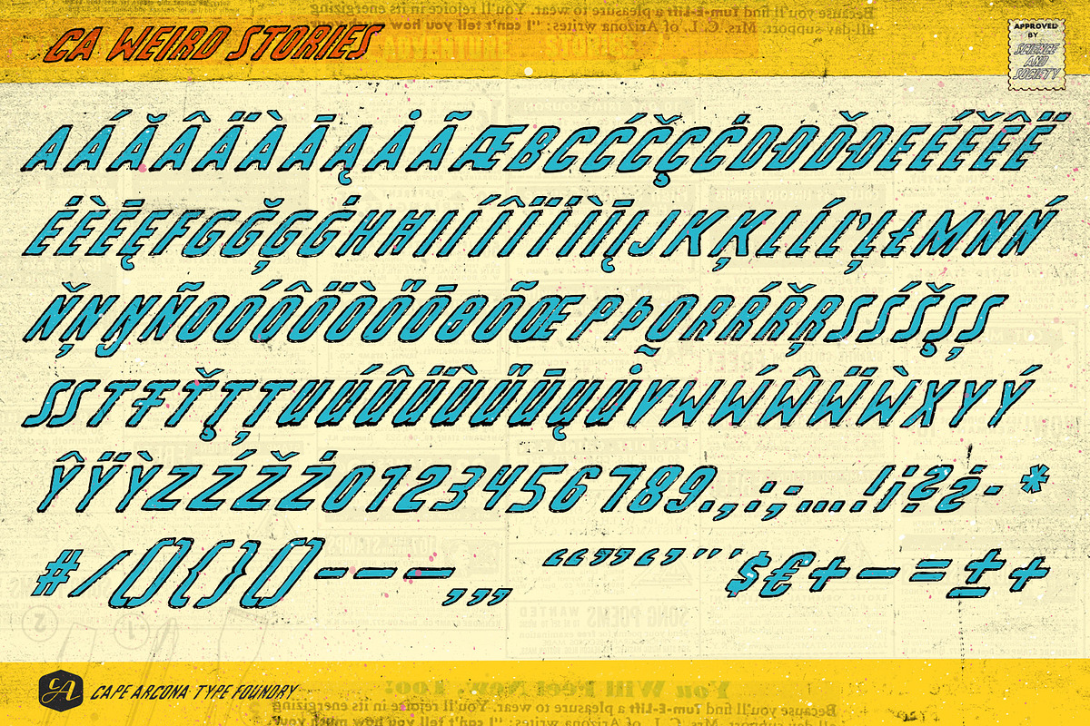 CA WeirdStories, a Sans Serif Font by Cape Arcona Type Foundry (Photo 7 of 7)