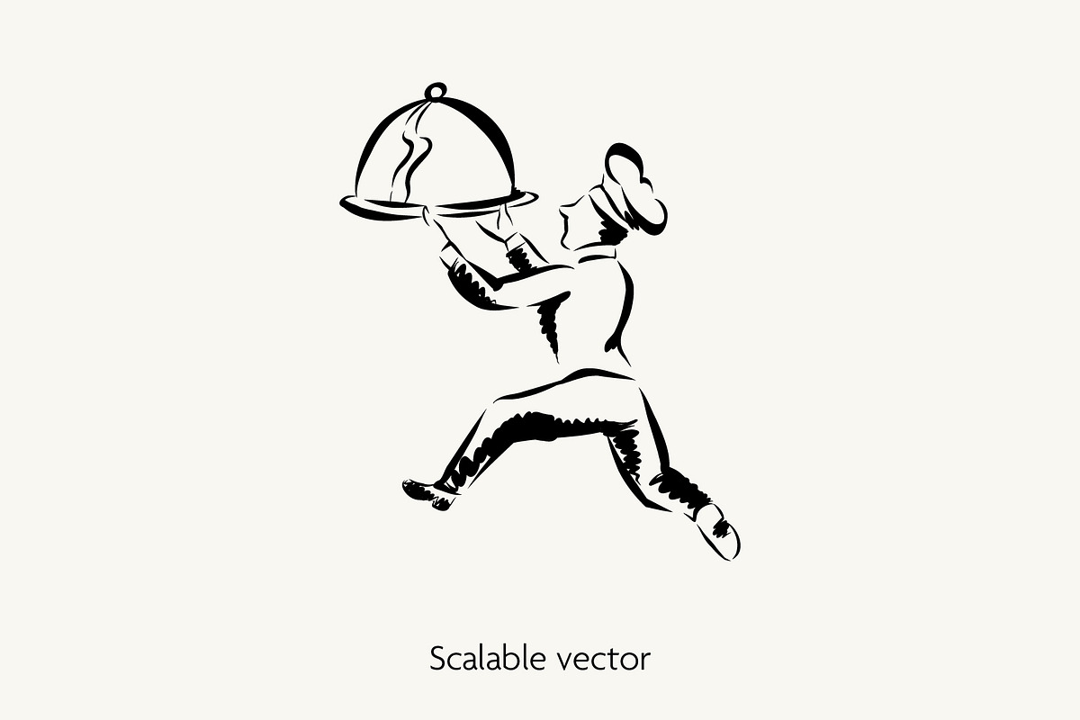 Restaurant Staff Vector Bundle, a Person Illustration by Little Gremlin (Photo 4 of 8)