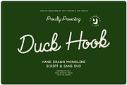 Duck Hook - Script & Sans Font Duo, a Script Font by UppercapType (Thumbnail 1 of 11)