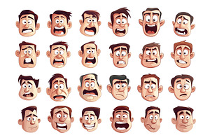 Cartoon frightened people avatars, a Person Illustration by Stock-Smart-Start