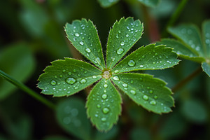 Close-up of a green leaf with water, a Nature Photo by professorinc