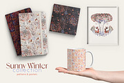 Sunny Winter: patterns & posters, a Decorative Illustration by Mona Ahmed (Thumbnail 5 of 10)