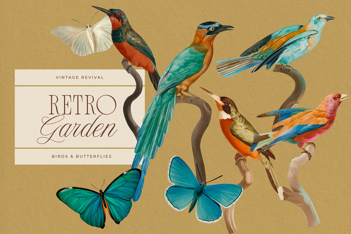 Retro Garden Floral Pattern Kit, a Decorative Illustration by Eclectic Anthology (Photo 10 of 11)
