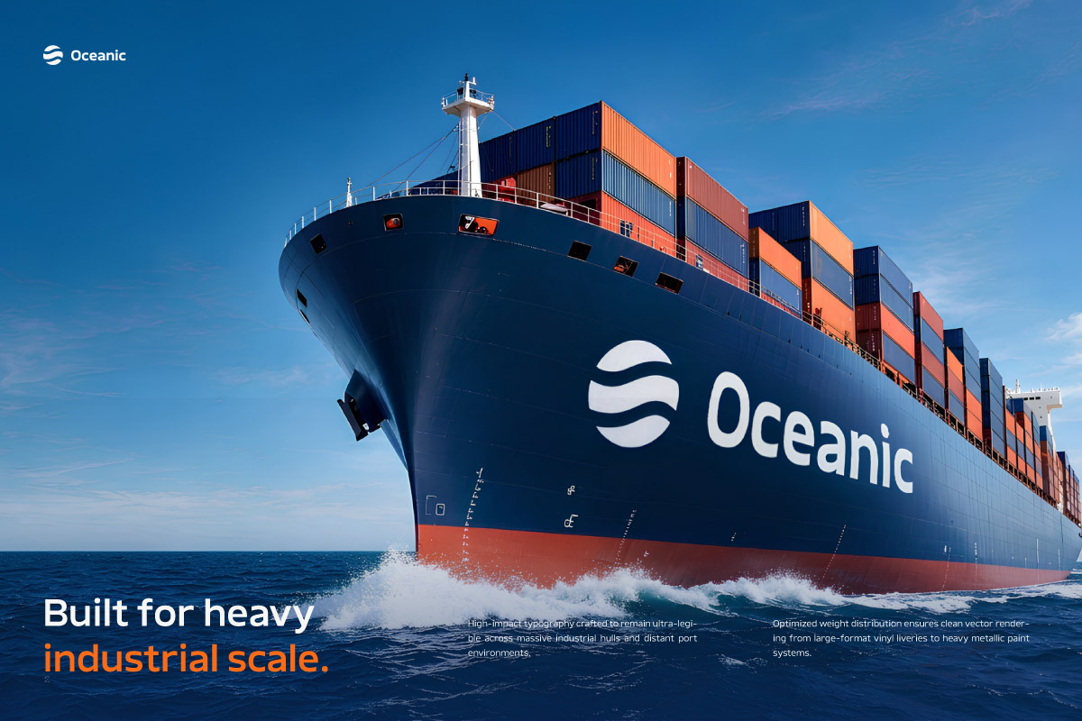 Ryosa Ocean - Heavy Duty Cargo Sans, a Sans Serif Font by productype1 (Photo 7 of 12)