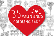 35 Valentine's coloring, an Animal Illustration by Somjai King (Thumbnail 1 of 36)