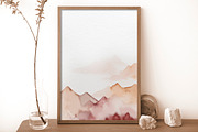 Mountains Watercolor Illustrations, an Illustration by AlineArtStore (Thumbnail 5 of 14)