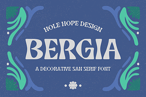 Bergia – Decorative Sans Serif Font