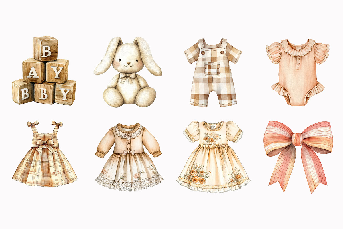 Vintage Nursery Clipart, an Illustration by Design Market (Photo 5 of 5)