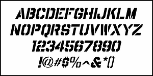 Chamfer Stencil Sans JNL