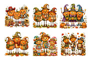 Trio Pumpkin PNG Clipart Bundle, a Seasonal Illustration by Nicolle's Colorful Art (Thumbnail 2 of 6)