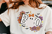 Cute Floral Ghost BOO PNG, an Object Illustration by DreamCafeArt (Thumbnail 3 of 6)