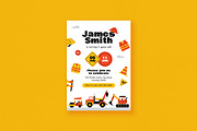 Construction Birthday Invitation 2, an Invitation Template by Vynetta (Thumbnail 3 of 3)