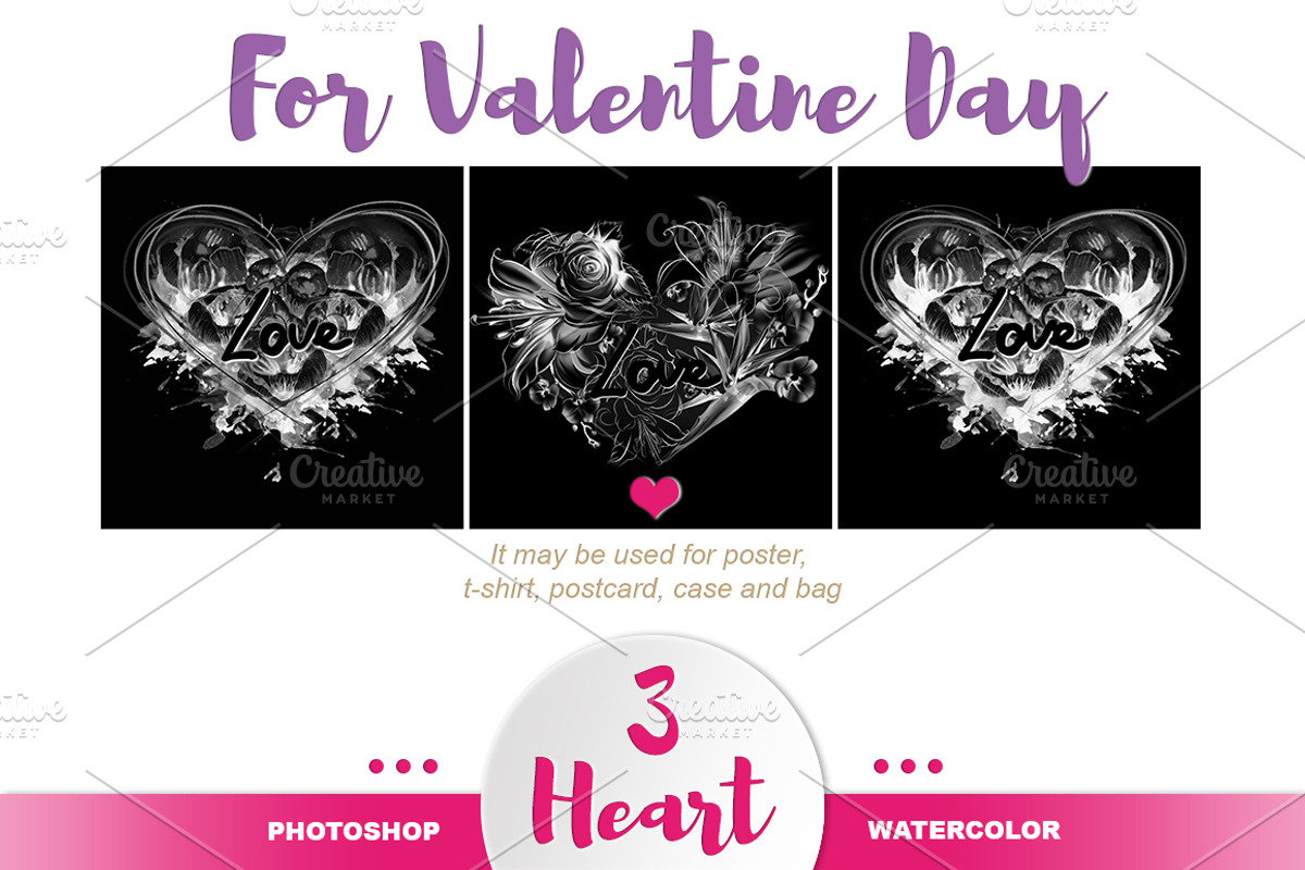 Hearts for Valentine's Day, a Decorative Illustration by Allween (Photo 5 of 5)