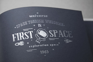 Space Badge 3 Fonts.