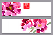 №1 Peony, painted in watercolor, a Presentation Template by Rasveta (Thumbnail 4 of 4)
