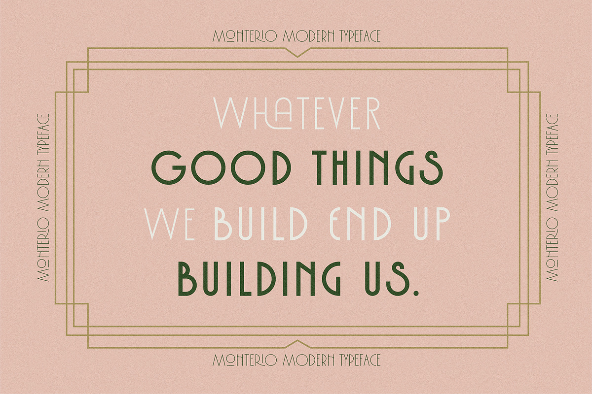 Monterio - Modern Art Deco Typeface, a Sans Serif Font by CCS Type (Photo 18 of 29)