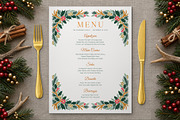 Woodland Christmas Menu Template, a Flyer Template by BrandPacks (Thumbnail 6 of 6)
