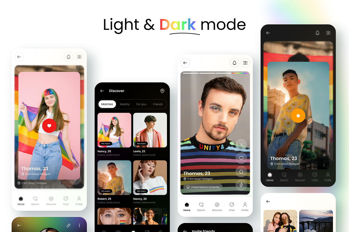 LoveisLove: LGBTQ+ Dating App UI Kit, an UI Kit Template by Fluttertop (Photo 8 of 8)