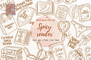 Spicy Reader & Dark Romance Line Art, an Object Illustration by RimzStudio (Thumbnail 1 of 7)