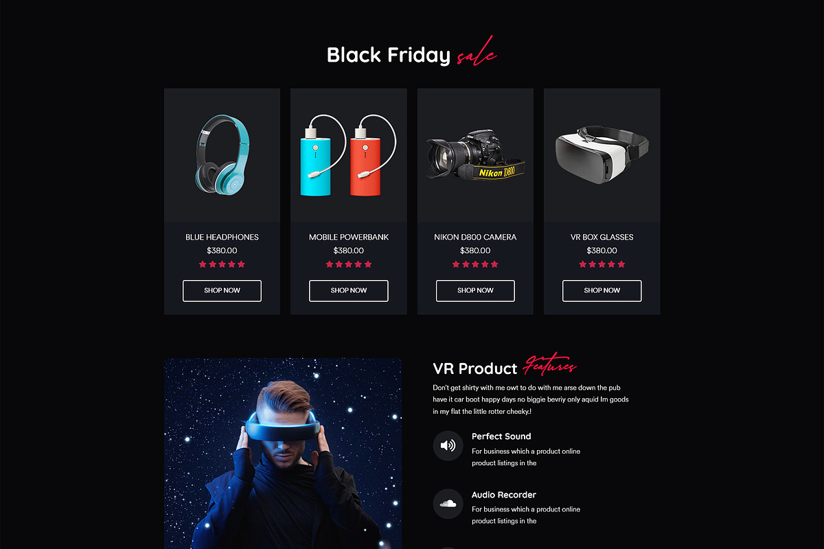 Black Friday Landing page Template, a Landing Page Template by CodexCoder Themes (Photo 2 of 5)