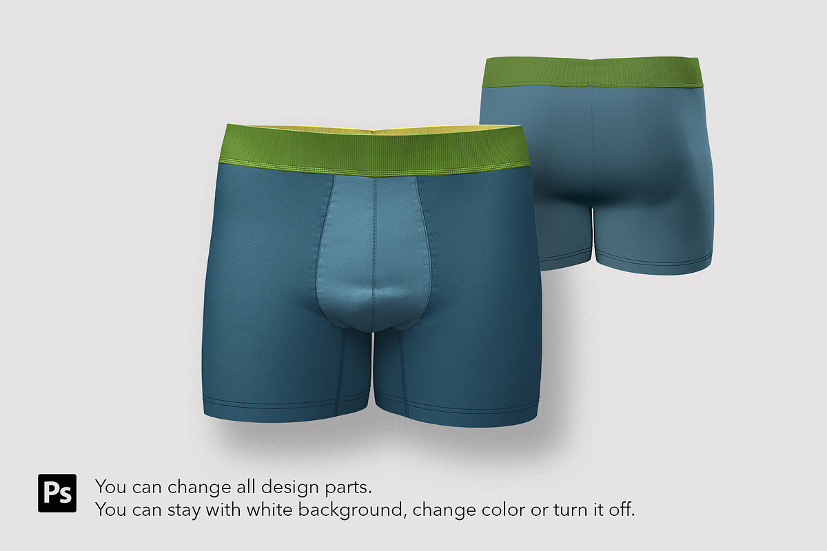Men's Boxer Briefs Mockup, a Bottom Mockup by Irena Matiash shop (Photo 3 of 5)