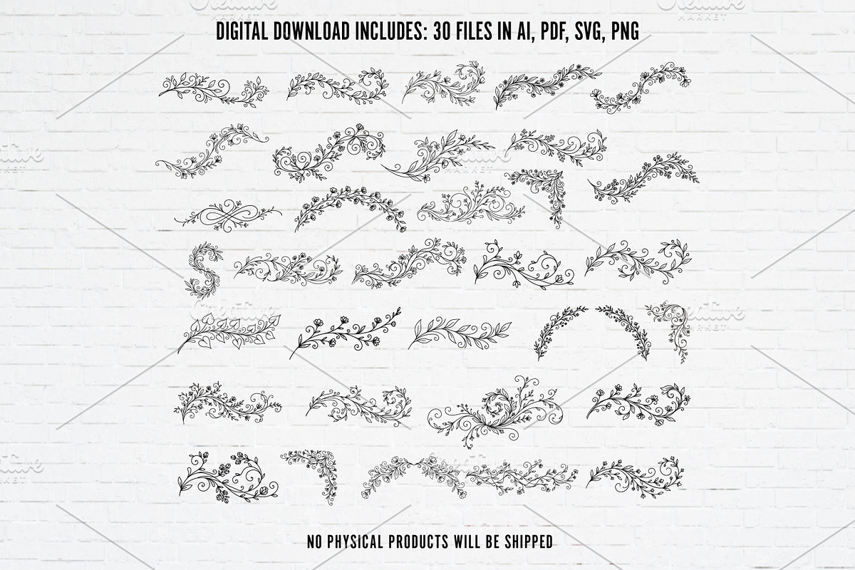 Hand Drawn Decorative Swirls Bundle, a Decorative Illustration by Guavanaboy (Photo 2 of 3)