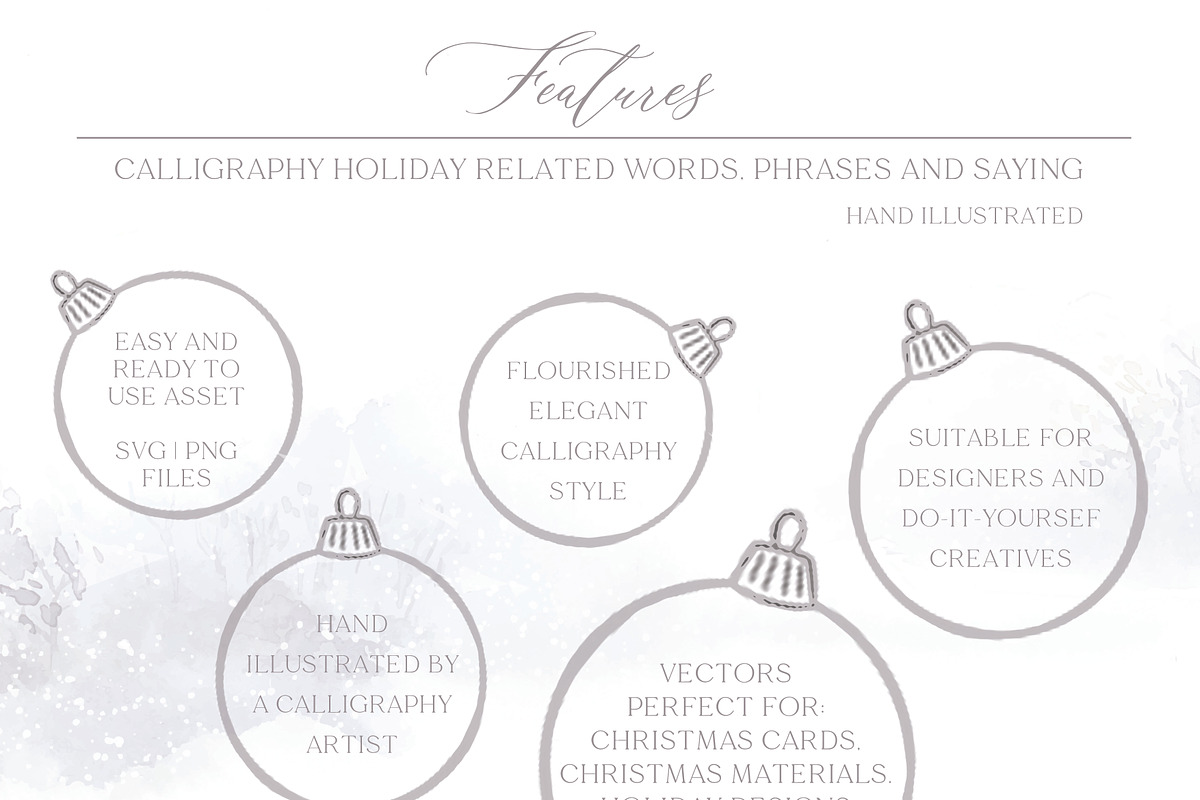 Christmas Lettering Clipart, an Object Graphic by Amalia Calligraphy (Photo 2 of 9)