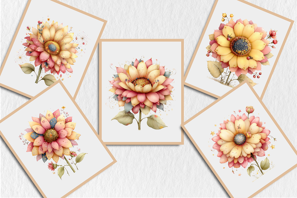 Whimsical 4th Of July Sunflowers PNG, a Seasonal Illustration by Rose Art (Photo 5 of 6)