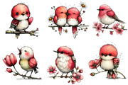 Whimsical Spring Birds Clipart, an Illustration by Dream Creation (Thumbnail 5 of 5)