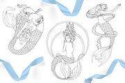 Mermaid Poetry. Lineart & Watercolor, an Illustration by EYWA ART (Thumbnail 4 of 12)