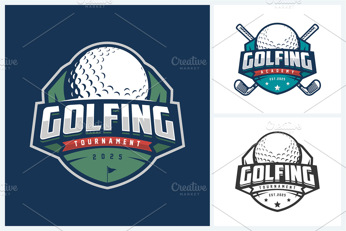 Golf logo sport design template, a Branding & Logo Template by jundio studio