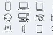 Vector Bundle Tech Device Icon, an Outline Icon by adenpinkstore (Thumbnail 1 of 12)