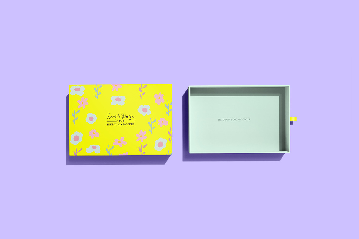 Slim Rectangular Drawer Box Mockup, a Packaging Mockup by Sheikhadesign (Photo 9 of 12)