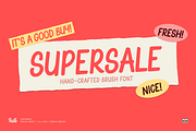 Supersale Hand-drawn Brush Font, a Handwritten Font by bryrude (Thumbnail 1 of 4)