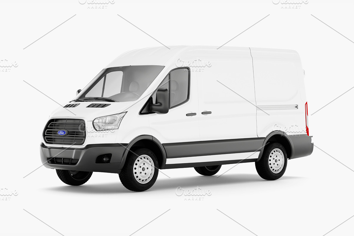Ford Transit Truck Mockup 2 Views., an Advertising Mockup by SPEED APEX (Photo 5 of 5)
