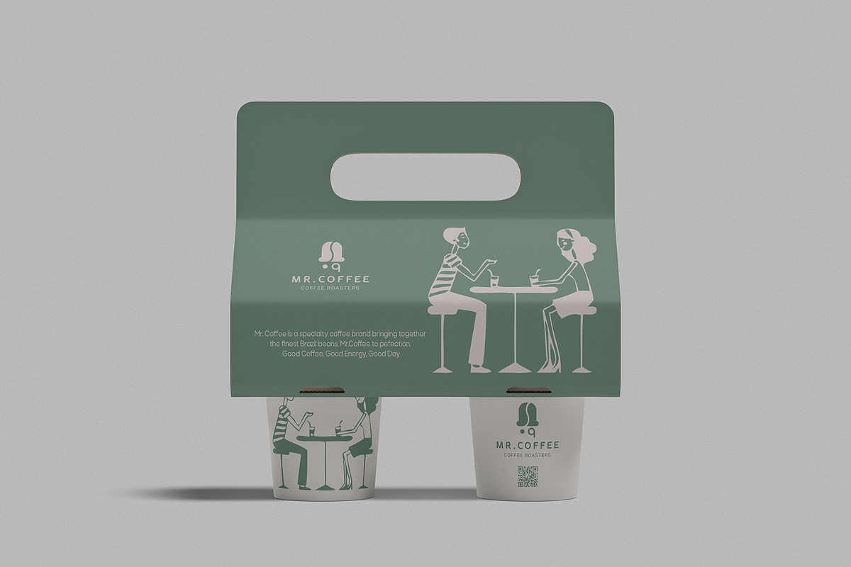 Holder Coffee Cup Mockup, a Packaging Mockup by Hokagata (Photo 3 of 6)