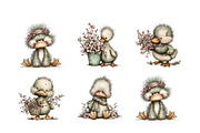 Whimsical Spring Duck Clipart Bundle, an Illustration by GatewayDesign (Thumbnail 2 of 6)