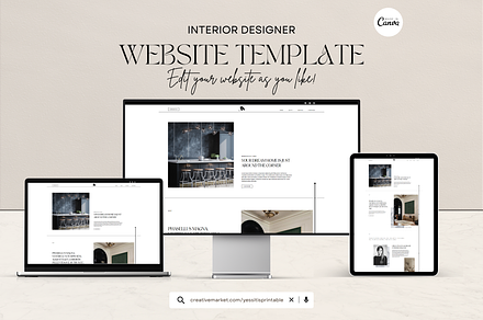 Interior Designer Website Template, a Landing Page Template by yesitisprintable