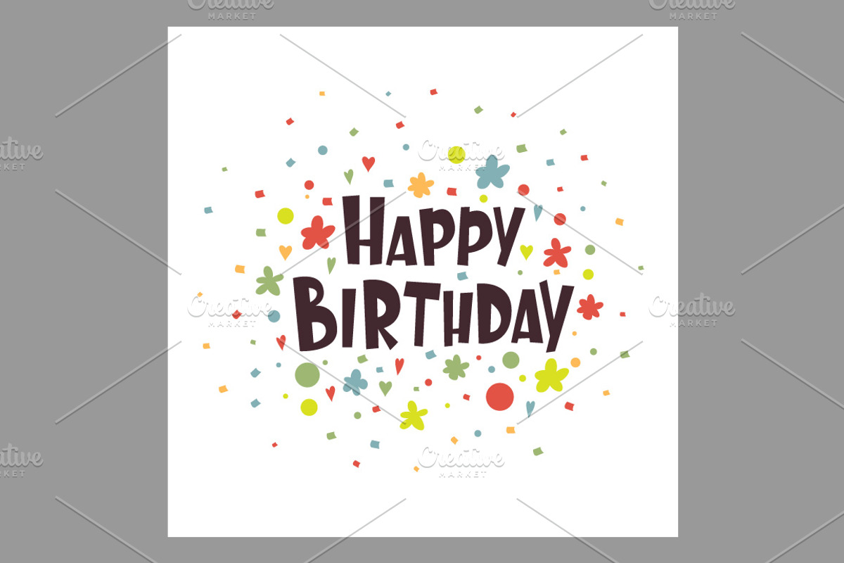 Happy Birthday Card, a Card Template by Greeek (Photo 1 of 2)