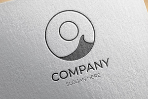 Modern minimalist wave logo design