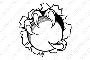 Cricket Ball Eagle Claw Talons, a Sport Illustration by Christos Georghiou