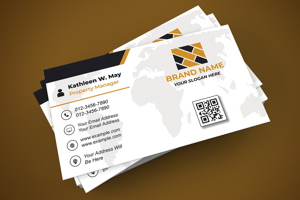 Typography Business Card PSD preview 2