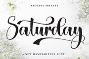 Saturday | Script Font, a Handwritten Font by Scratchones (Thumbnail 1 of 9)