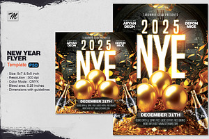 New Year Eve Flyer Template, a Flyer Template by Tarommir