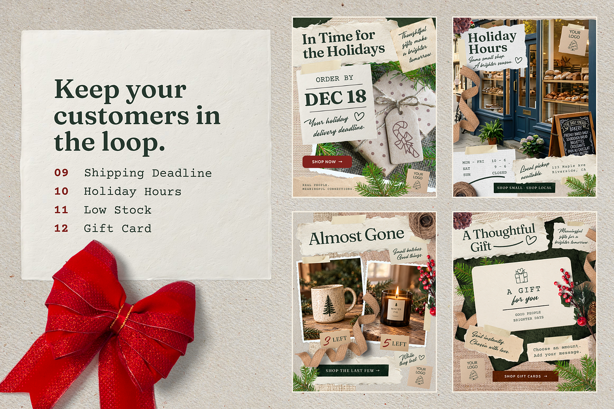 Maker's Holiday Canva Marketing Kit, a Marketing Template by noggindoodle (Photo 5 of 9)