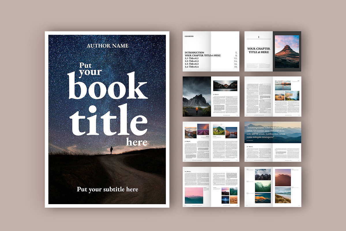 Book Layout (A4/US)(22 pages), a Brochure Template by tomsarraipodesign