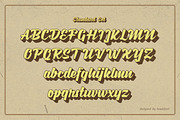 Jostena - Script Font With Extrude, a Script Font by haniefart (Thumbnail 7 of 11)