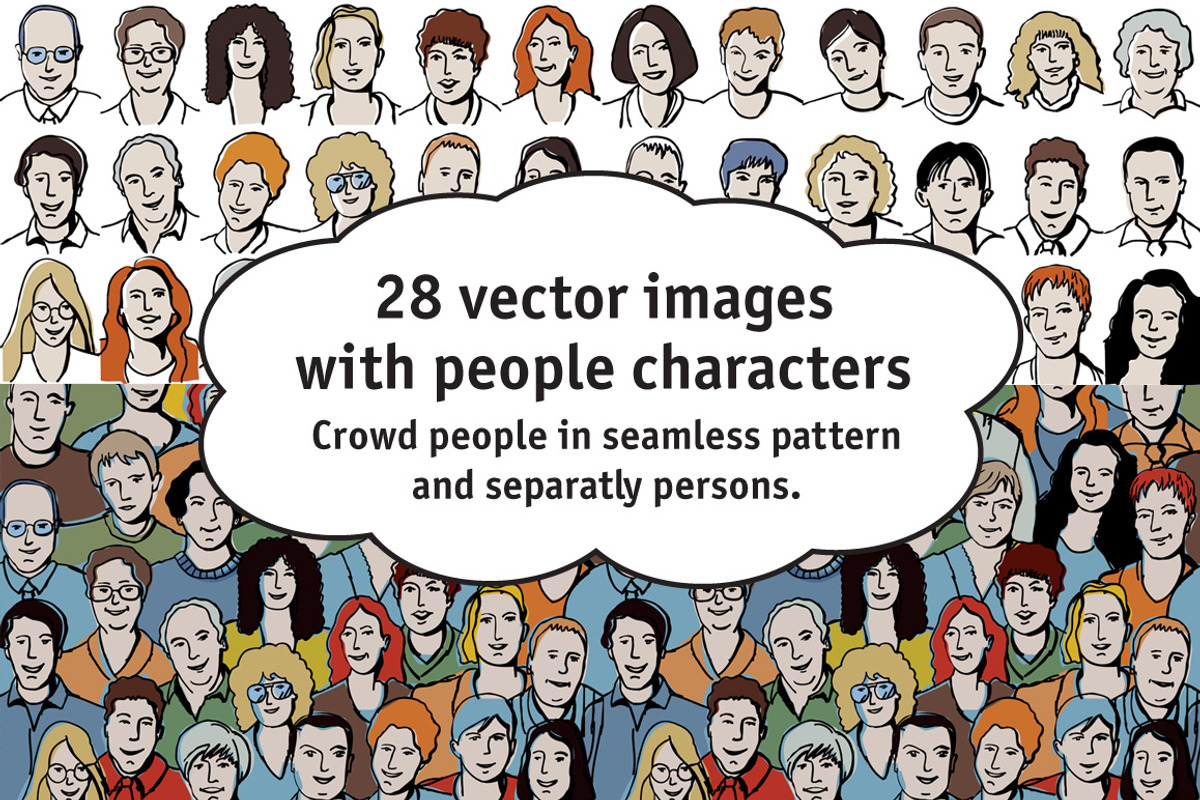 28 vectors with people characters, a Person Illustration by Crowhouse (Photo 1 of 5)